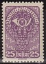 Austria - 1919 - Post Horn - 25 H - Violet - Austria, Post Horn - Scott 210 - 0